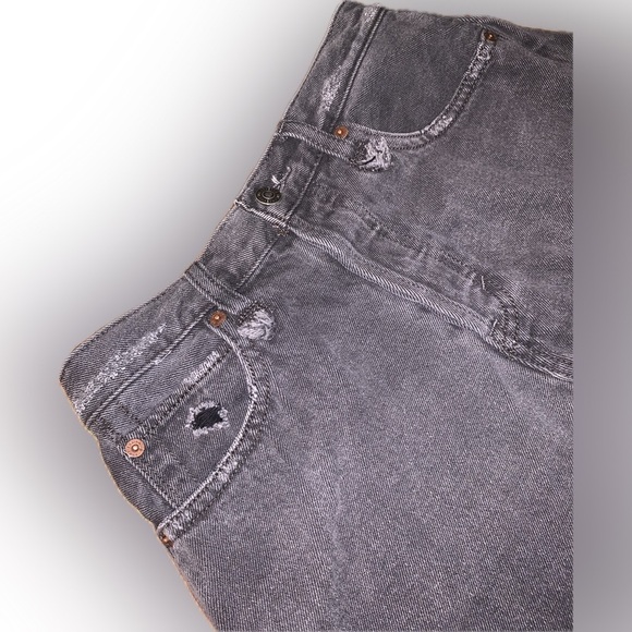 We The Free People Gray Vintagecore High Waist Cut Off Frayed Jean Shorts 25 - Picture 5 of 7